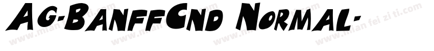 AG-BanffCnd Normal字体转换